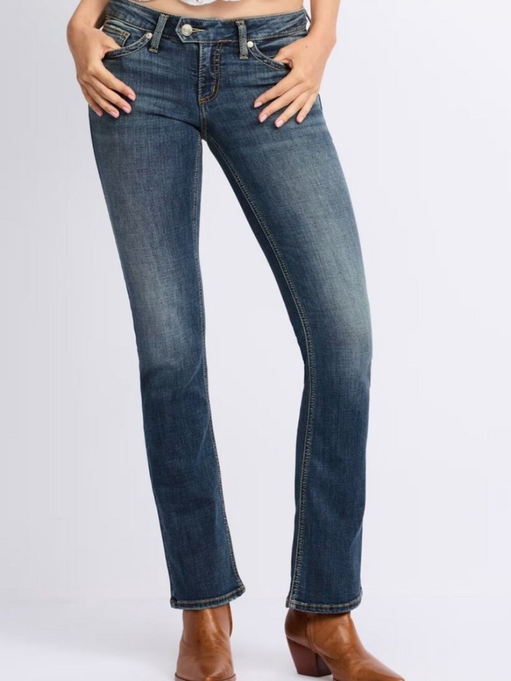 Silver Jeans Tuesday Low Rise Slim Bootcut Jean